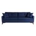 Sofá 3 Lugares Viena Veludo Azul 190 cm
