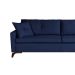 Sofá 3 Lugares Viena Veludo Azul 190 cm