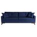 Sofá 3 Lugares Viena Veludo Azul 210 cm