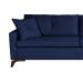 Sofá 3 Lugares Viena Veludo Azul 230 cm