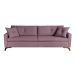 Sofá 3 Lugares Viena Veludo Rosa 190 cm