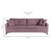 Sofá 3 Lugares Viena Veludo Rosa 190 cm