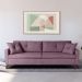 Sofá 3 Lugares Viena Veludo Rosa 210 cm