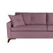 Sofá 3 Lugares Viena Veludo Rosa 210 cm
