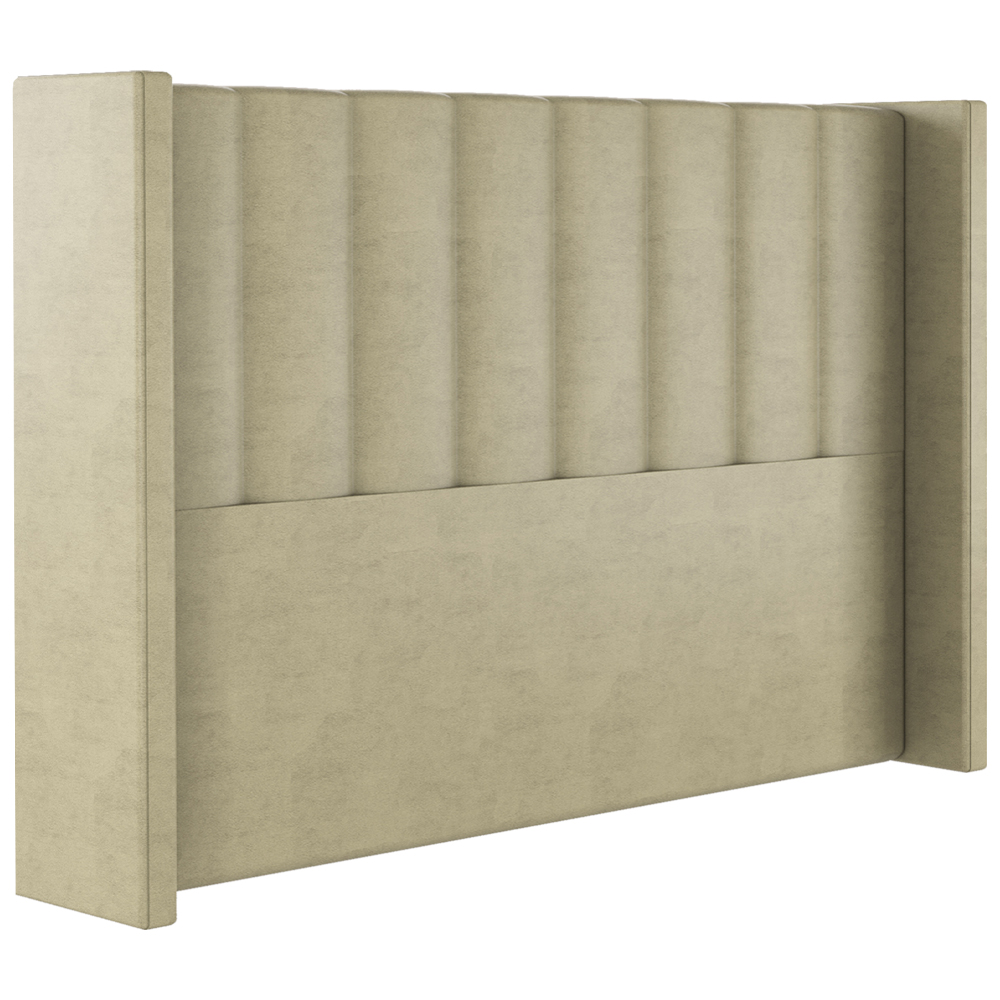Cabeceira Casal 138 cm Barcell Veludo Bege Soon