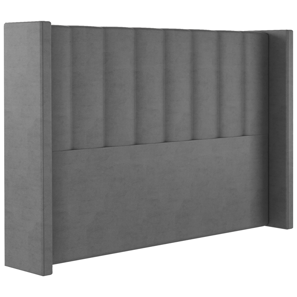 Cabeceira Casal 138 cm Barcell Veludo Cinza Soon