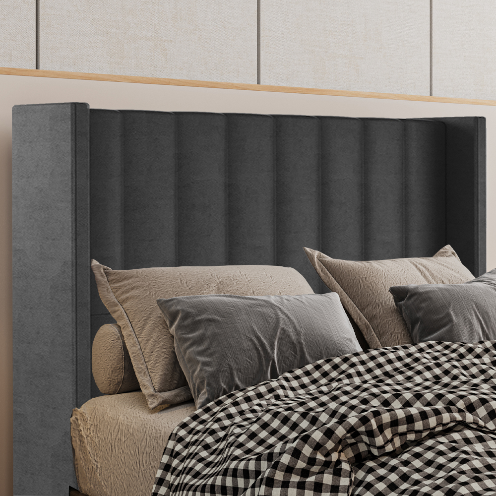Cabeceira Casal 138 cm Barcell Veludo Preto Soon