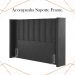 Cabeceira Casal 138 cm Barcell Veludo Preto Soon