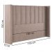 Cabeceira Casal 138 cm Barcell Veludo Rose Soon