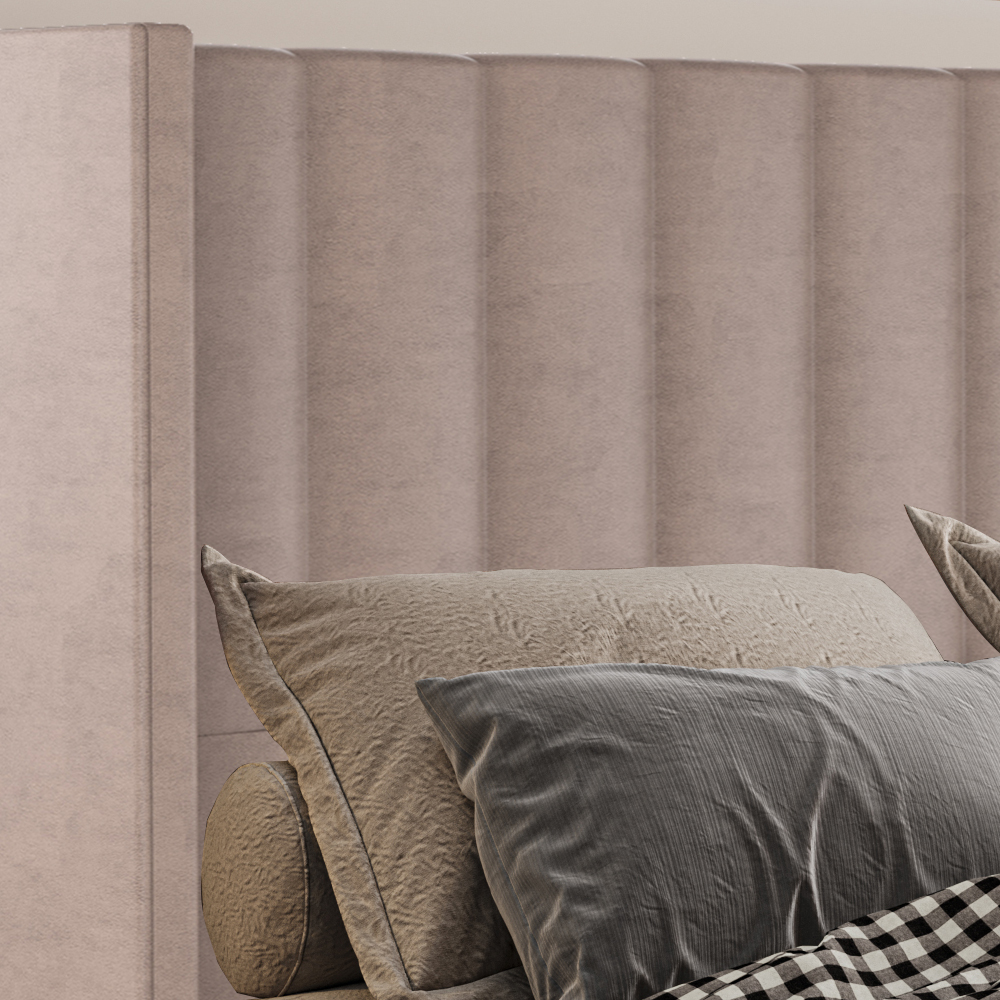 Cabeceira Casal 138 cm Barcell Veludo Rose Soon