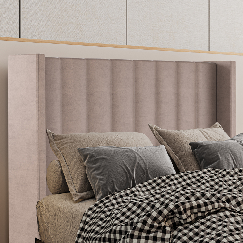 Cabeceira Casal 138 cm Barcell Veludo Rose Soon