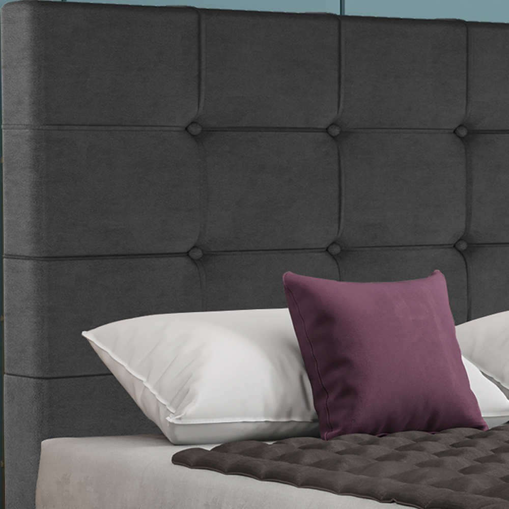 Cabeceira Casal 138 cm Berlin Veludo Preto Soon