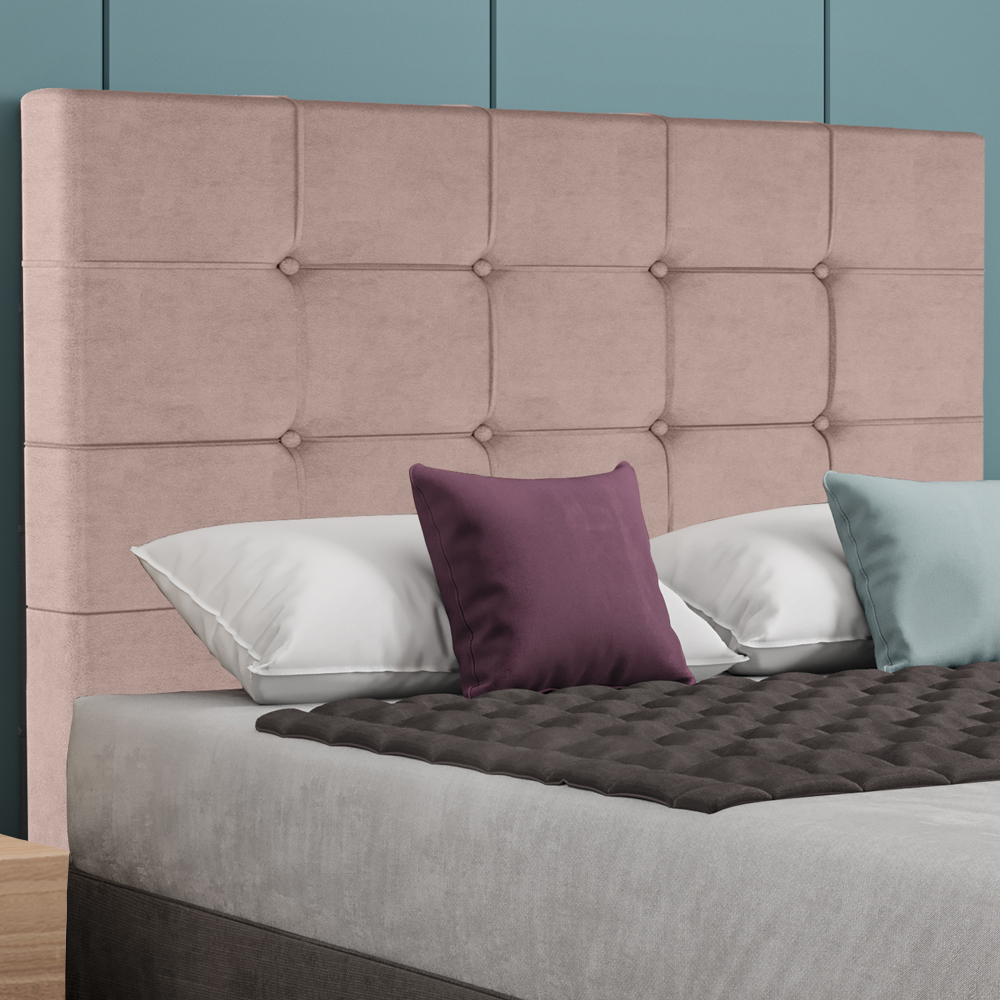 Cabeceira Casal 138 cm Berlin Veludo Rose Soon