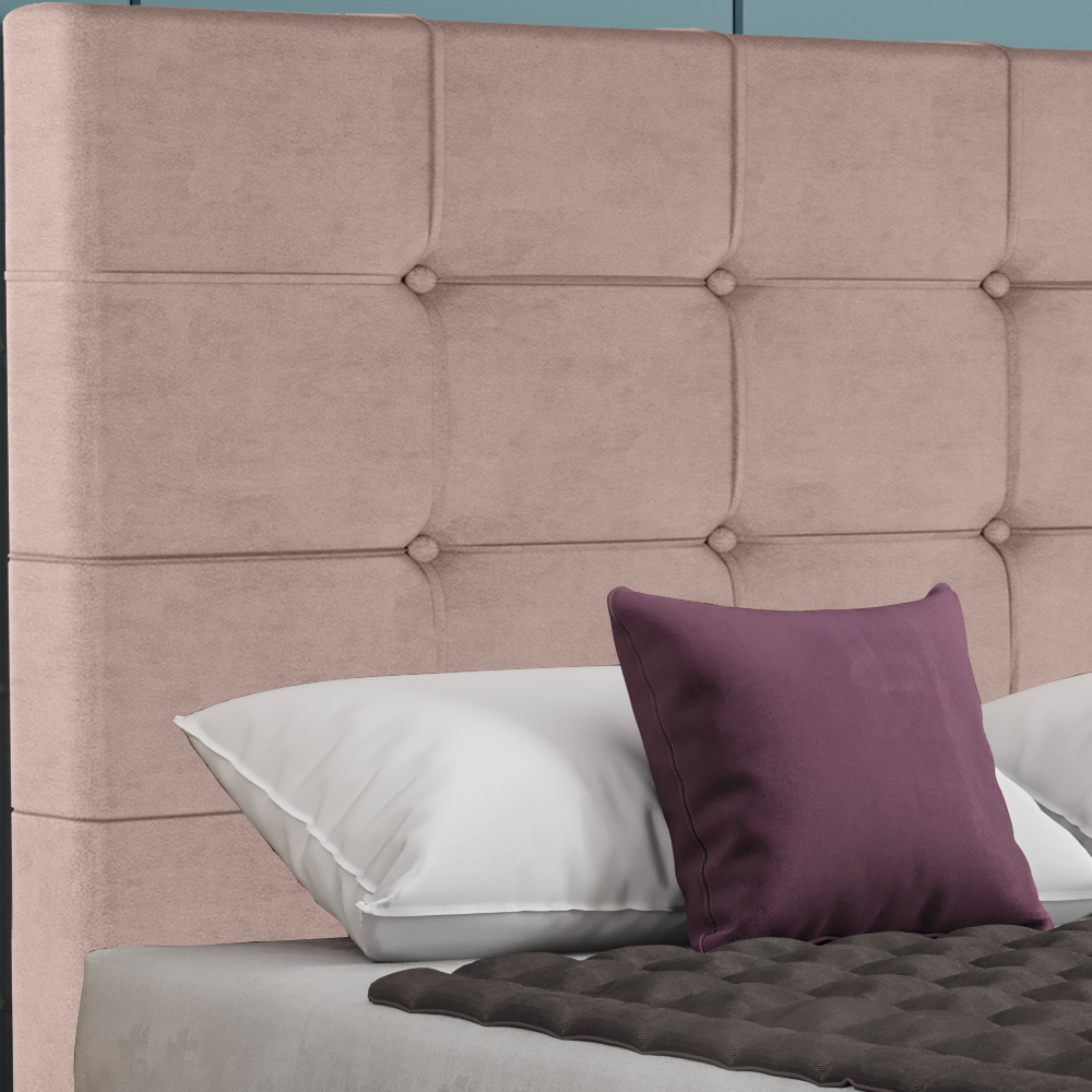 Cabeceira Casal 138 cm Berlin Veludo Rose Soon