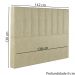 Cabeceira Casal 138 cm Dubai Veludo Bege Soon