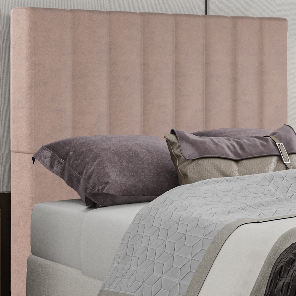 Cabeceira Casal 138 cm Dubai Veludo Rose Soon