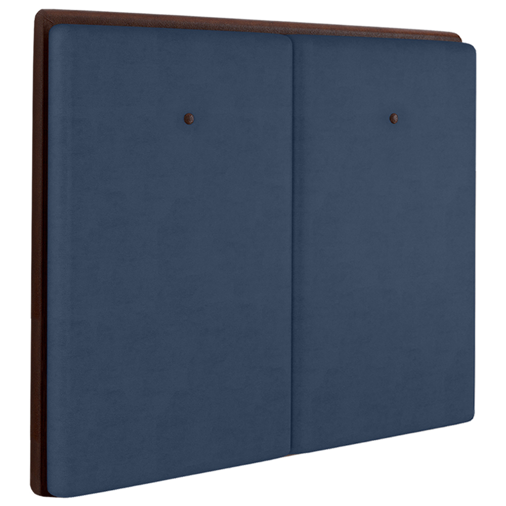 Cabeceira Casal 138 cm Lizz Veludo Azul Soon