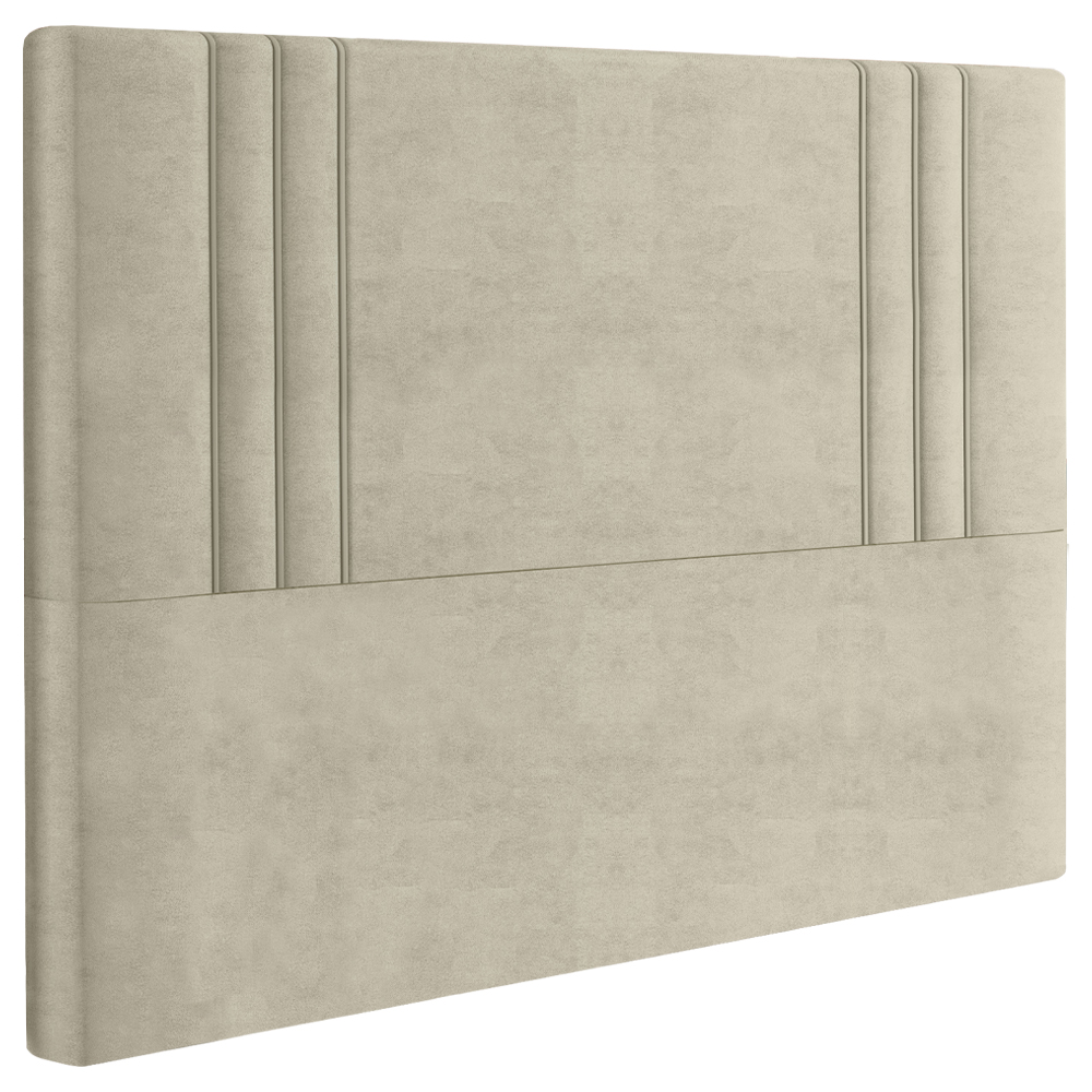 Cabeceira Casal 138 cm London Veludo Bege Soon