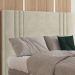 Cabeceira Casal 138 cm London Veludo Bege Soon