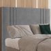Cabeceira Casal 138 cm London Veludo Cinza Soon