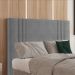 Cabeceira Casal 138 cm London Veludo Cinza Soon