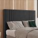 Cabeceira Casal 138 cm London Veludo Preto Soon