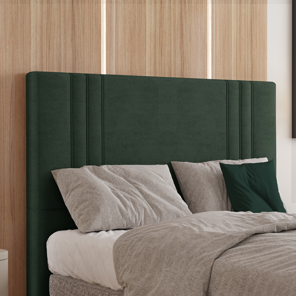 Cabeceira Casal 138 cm London Veludo Verde Soon