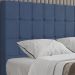 Cabeceira Casal 138 cm Lots Veludo Azul Soon