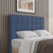 Cabeceira Casal 138 cm Lots Veludo Azul Soon