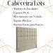 Cabeceira Casal 138 cm Lots Veludo Bege Soon