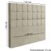 Cabeceira Casal 138 cm Lots Veludo Bege Soon