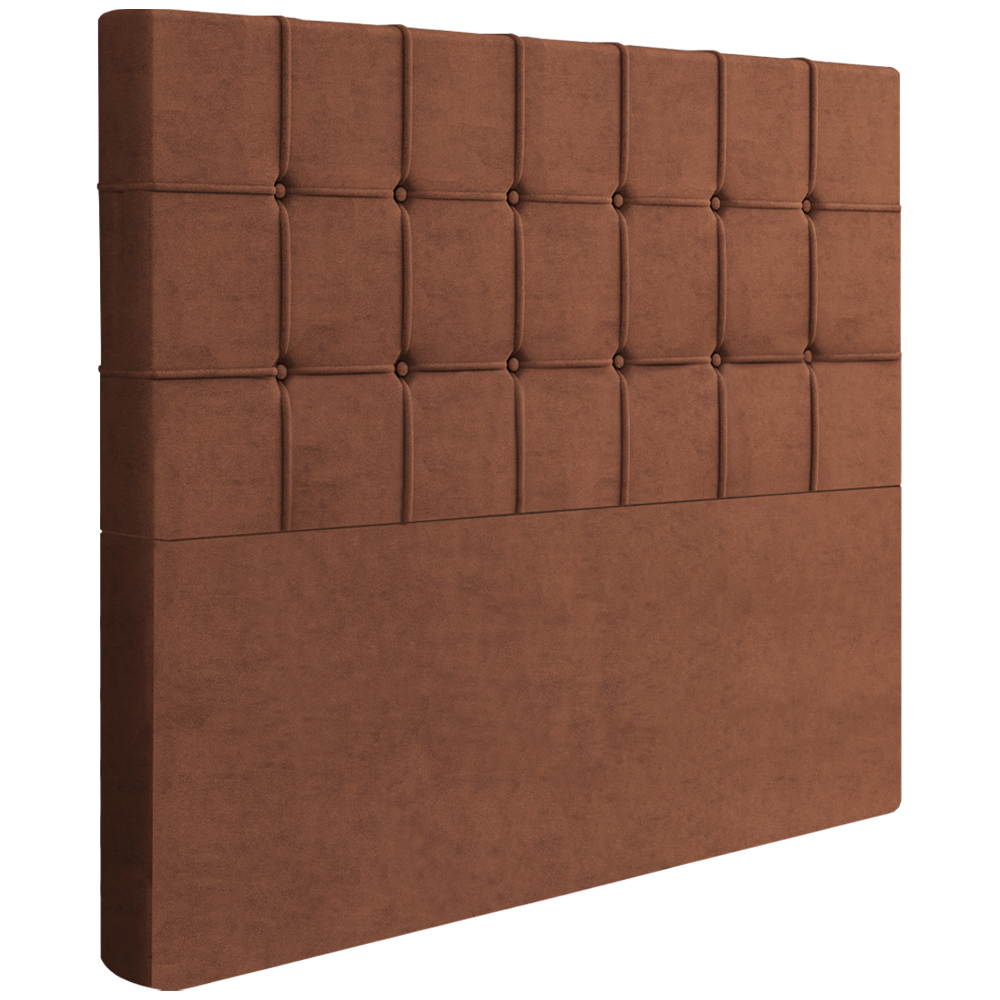 Cabeceira Casal 138 cm Lots Veludo Terracota Soon