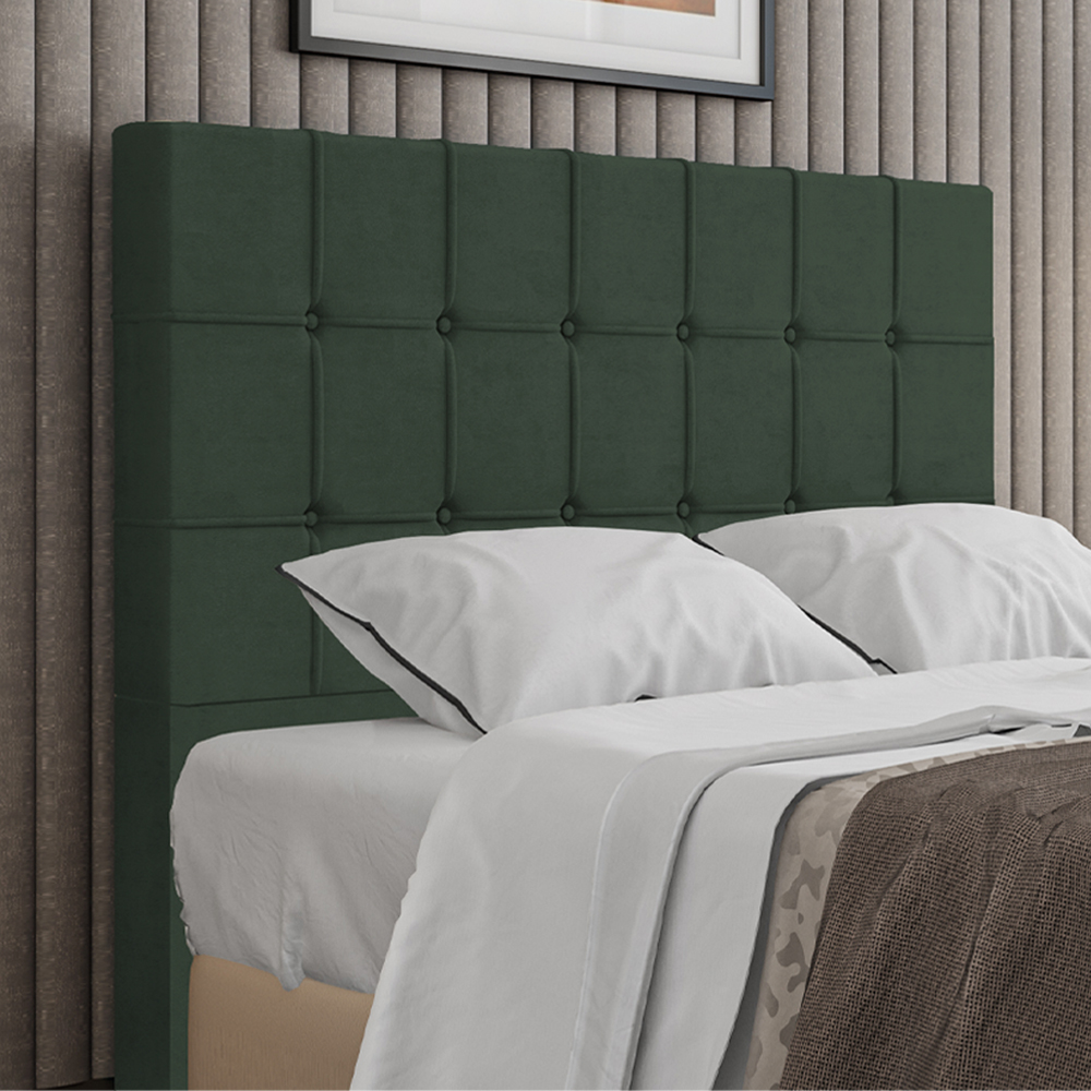 Cabeceira Casal 138 cm Lots Veludo Verde Soon