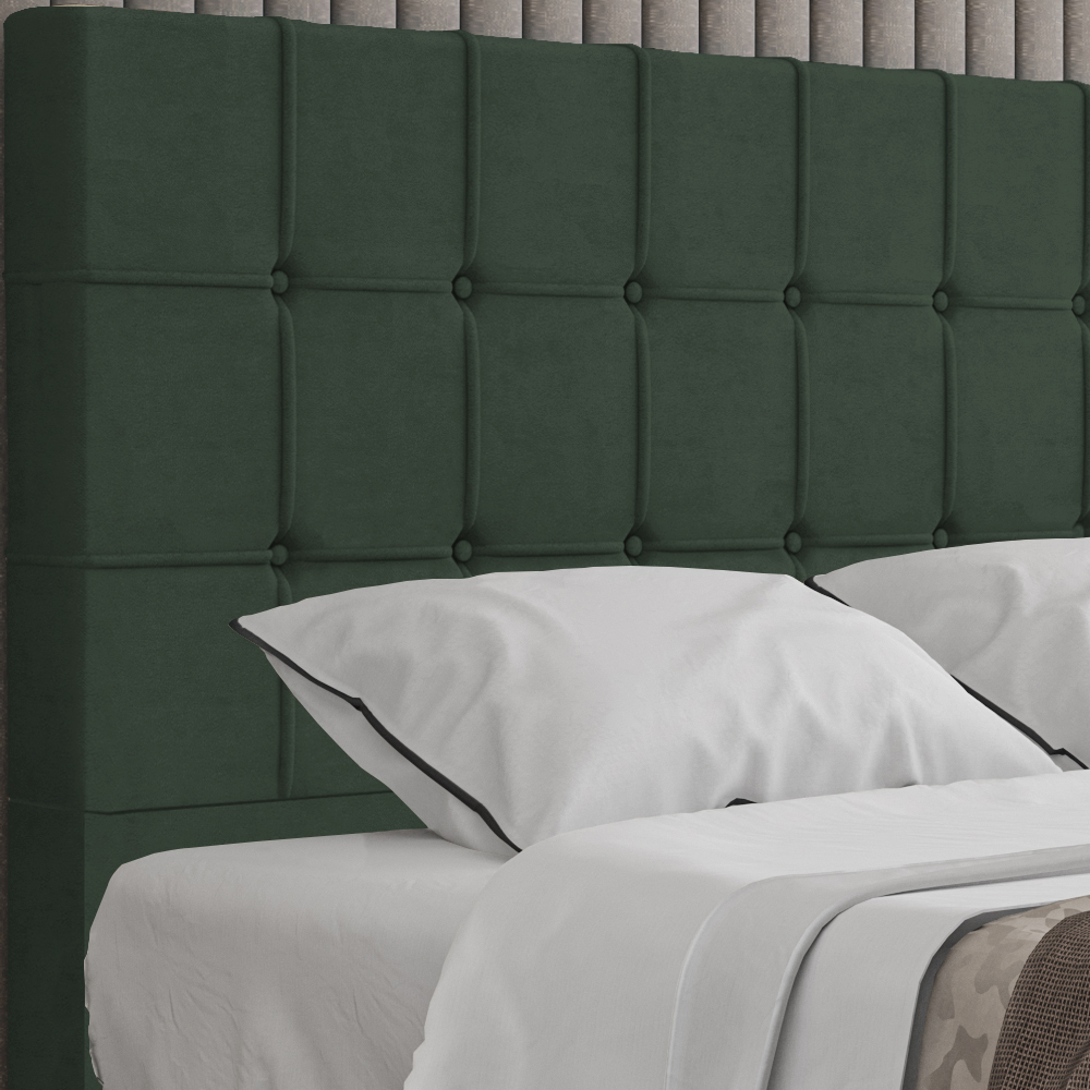 Cabeceira Casal 138 cm Lots Veludo Verde Soon