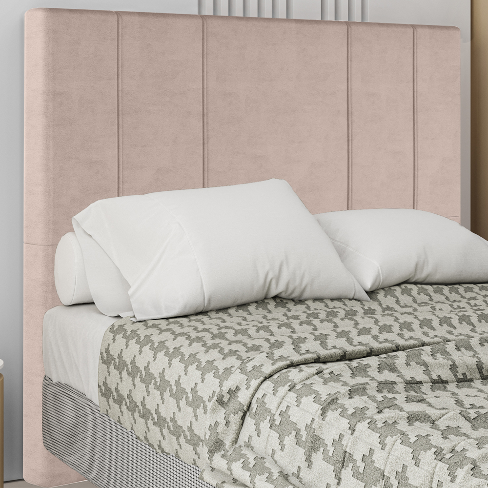 Cabeceira Casal 138 cm Madrid Veludo Rose Soon