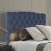 Cabeceira Casal 138 cm Milan Veludo Azul Soon