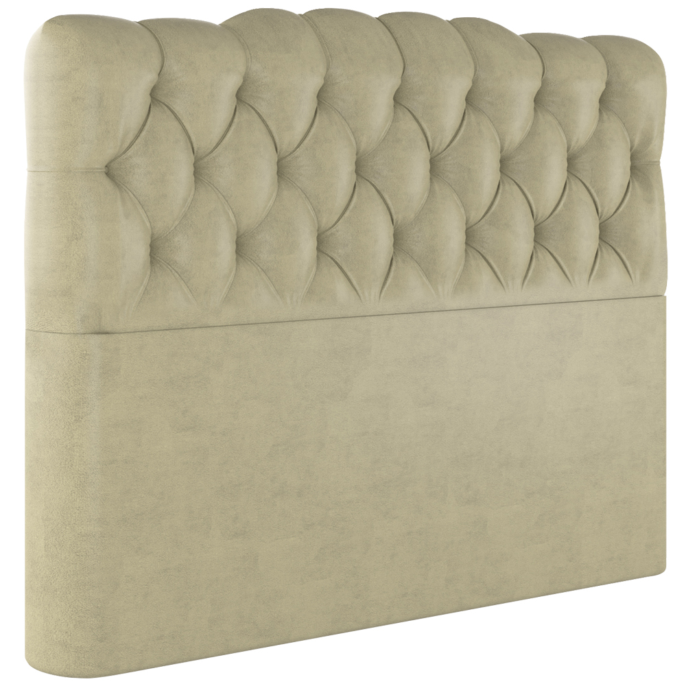 Cabeceira Casal 138 cm Milan Veludo Bege Soon