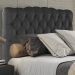 Cabeceira Casal 138 cm Milan Veludo Preto Soon