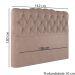 Cabeceira Casal 138 cm Milan Veludo Rose Soon