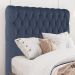 Cabeceira Casal 138 cm Vegas Veludo Azul Soon