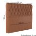 Cabeceira Casal 138 cm Vegas Veludo Terracota Soon