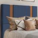 Cabeceira Casal 138 cm Veron Veludo Azul Soon