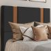 Cabeceira Casal 138 cm Veron Veludo Preto Soon