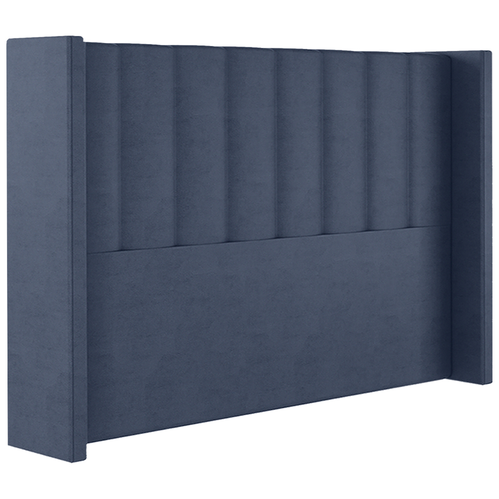 Cabeceira Queen 158 cm Barcell Veludo Azul Soon