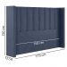 Cabeceira Queen 158 cm Barcell Veludo Azul Soon