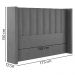Cabeceira Queen 158 cm Barcell Veludo Cinza Soon