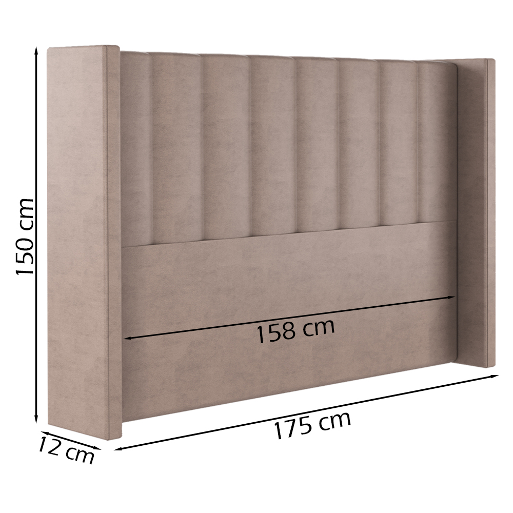 Cabeceira Queen 158 cm Barcell Veludo Rose Soon