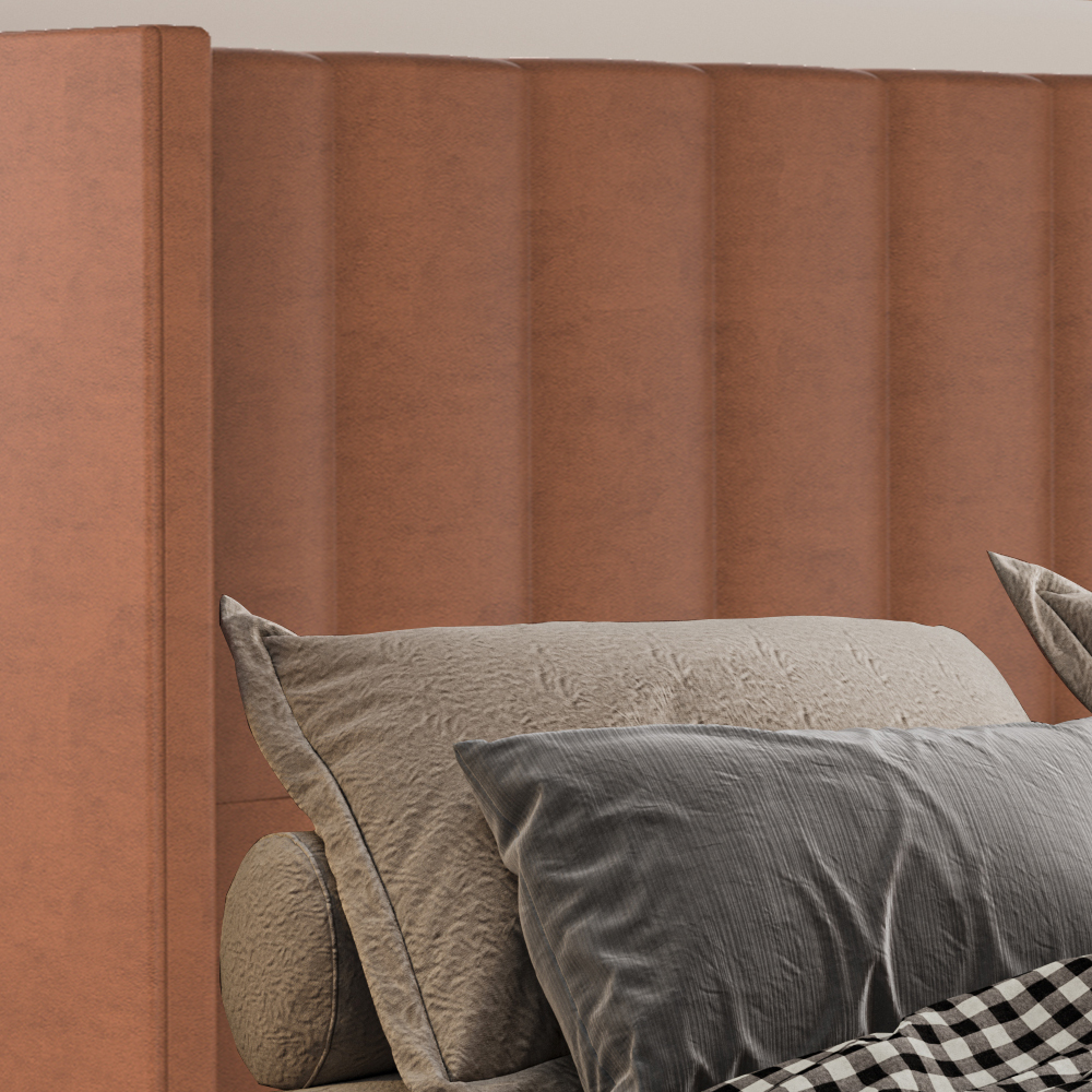 Cabeceira Queen 158 cm Barcell Veludo Terracota Soon