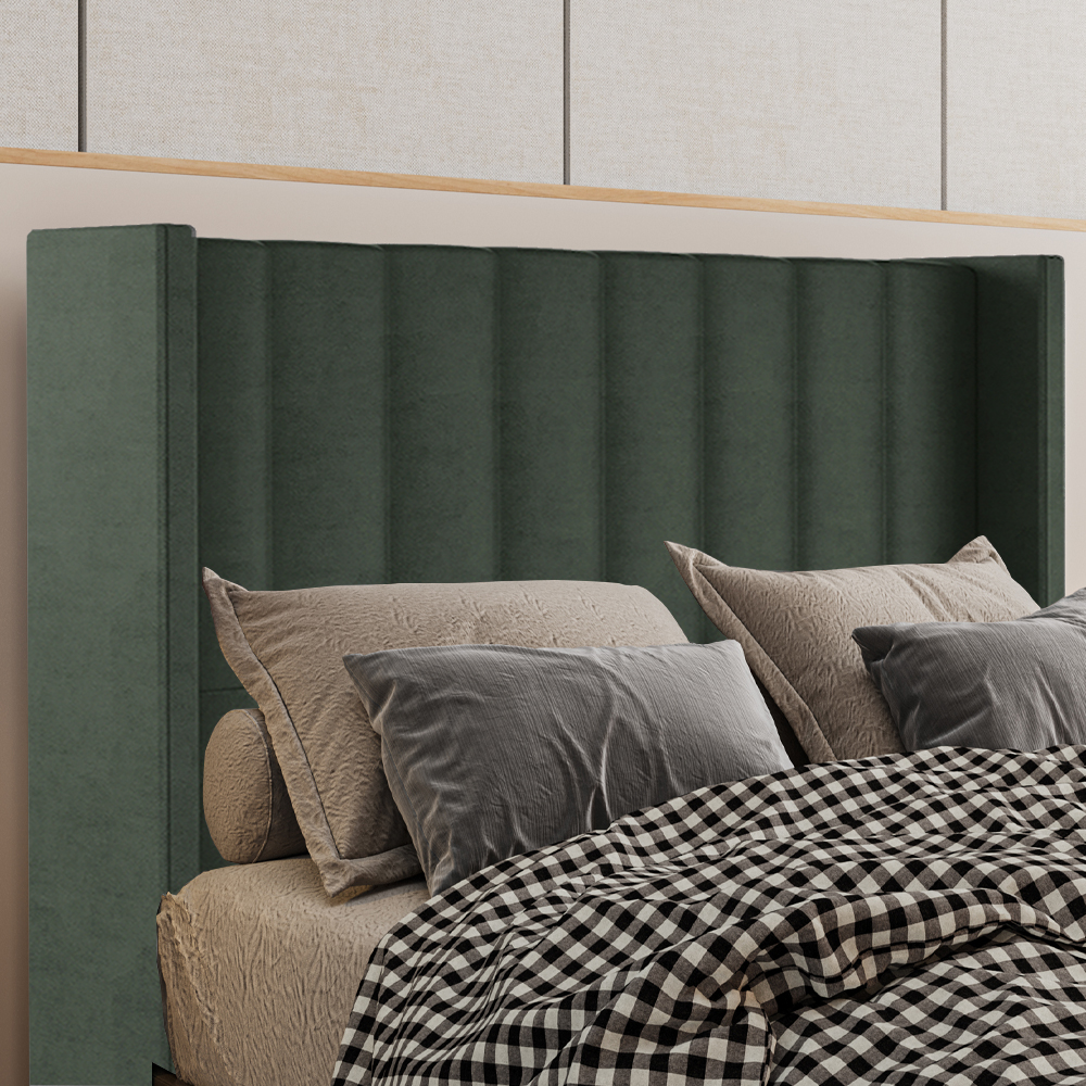 Cabeceira Queen 158 cm Barcell Veludo Verde Soon