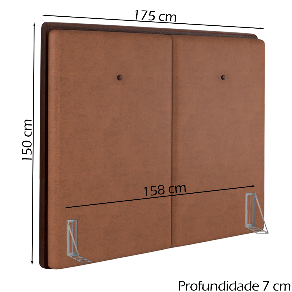 Cabeceira Queen 158 cm Lizz Veludo Terracota Soon